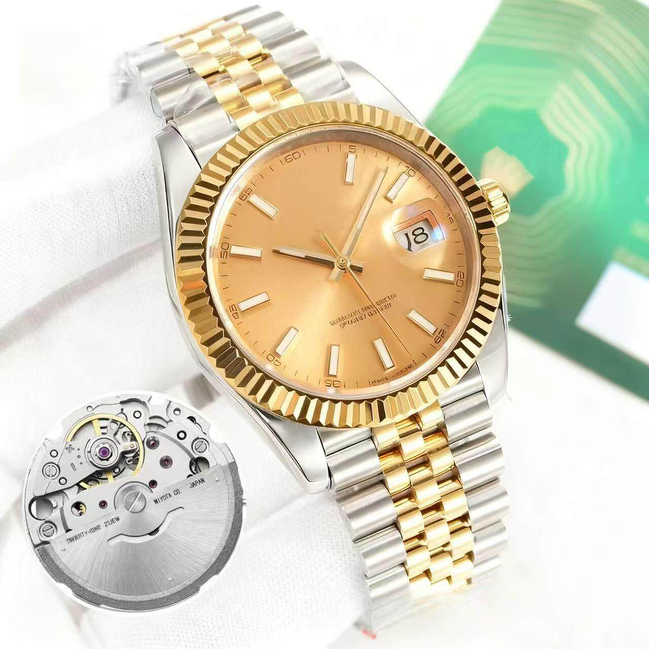Montres automatiques pour hommes de qualité supérieure - Mouvement Miyota 8215 - Cadran noir lumineux 40 mm - Montres-bracelets formelles et déco