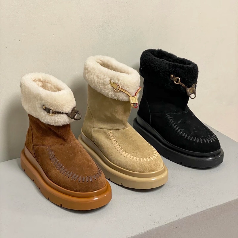 Designer Winter fluffy Womens ankle boots Suede Fur colorado Snow Boots cortina Cowboy Luxury Wool Comfort booties loafers Martin Boots Outdoor Spor