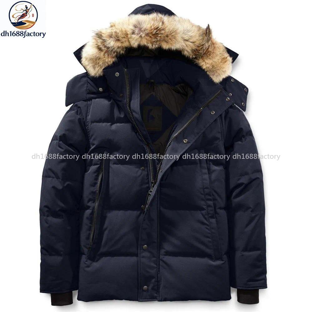 Jacket Down 29 Wyndham Parker Women Men 29S Wolf Fur Collar Medium Length Winter Xmas Gift Overcame Clothes Thick 90% Duck Downs Mens Clothing XS--3