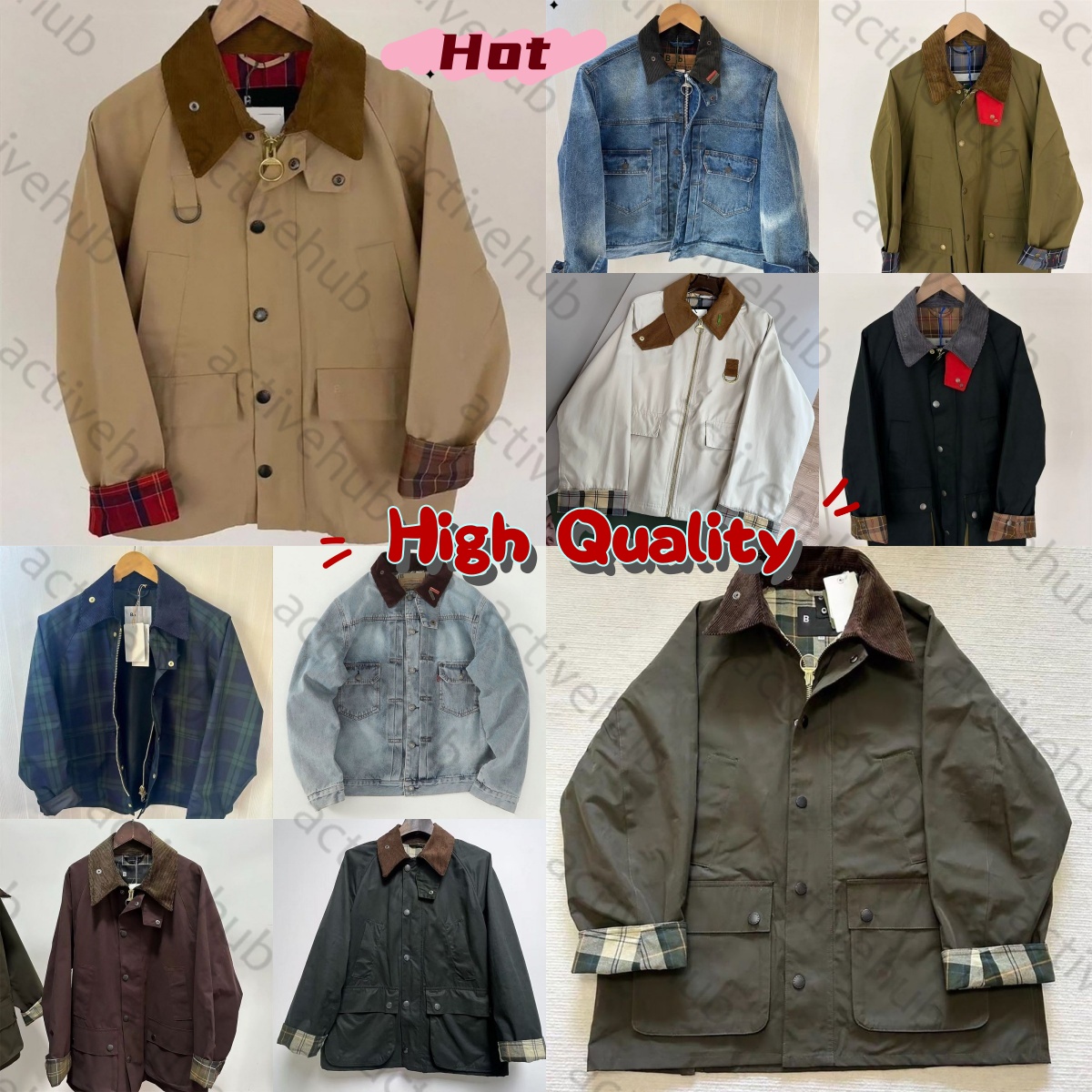 barbour jackets mens designer jackets mens polo jacket men coat Luxury Spring Autum Loose Zipper Up Outdoor Hunting coat men designer fashion Jacket