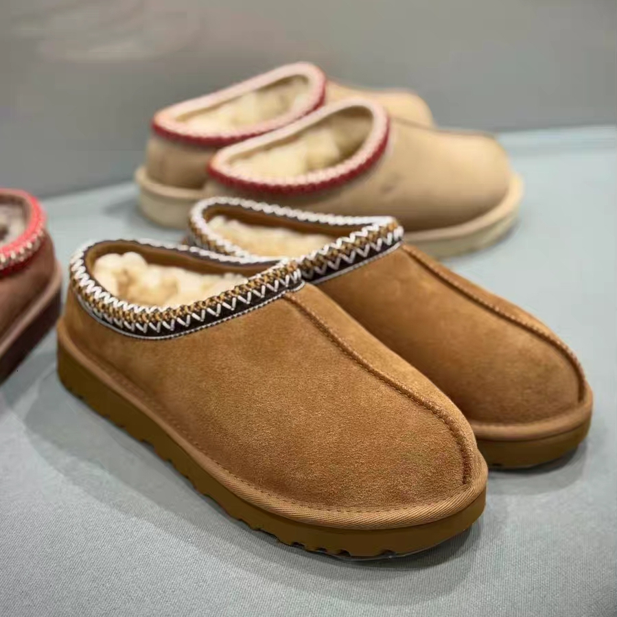 Fashion boots womens platform Slipper booties snow winter boot Tasman Slippers mustard Chestnut Sand Fur Slides Sheepskin warm Bowtie