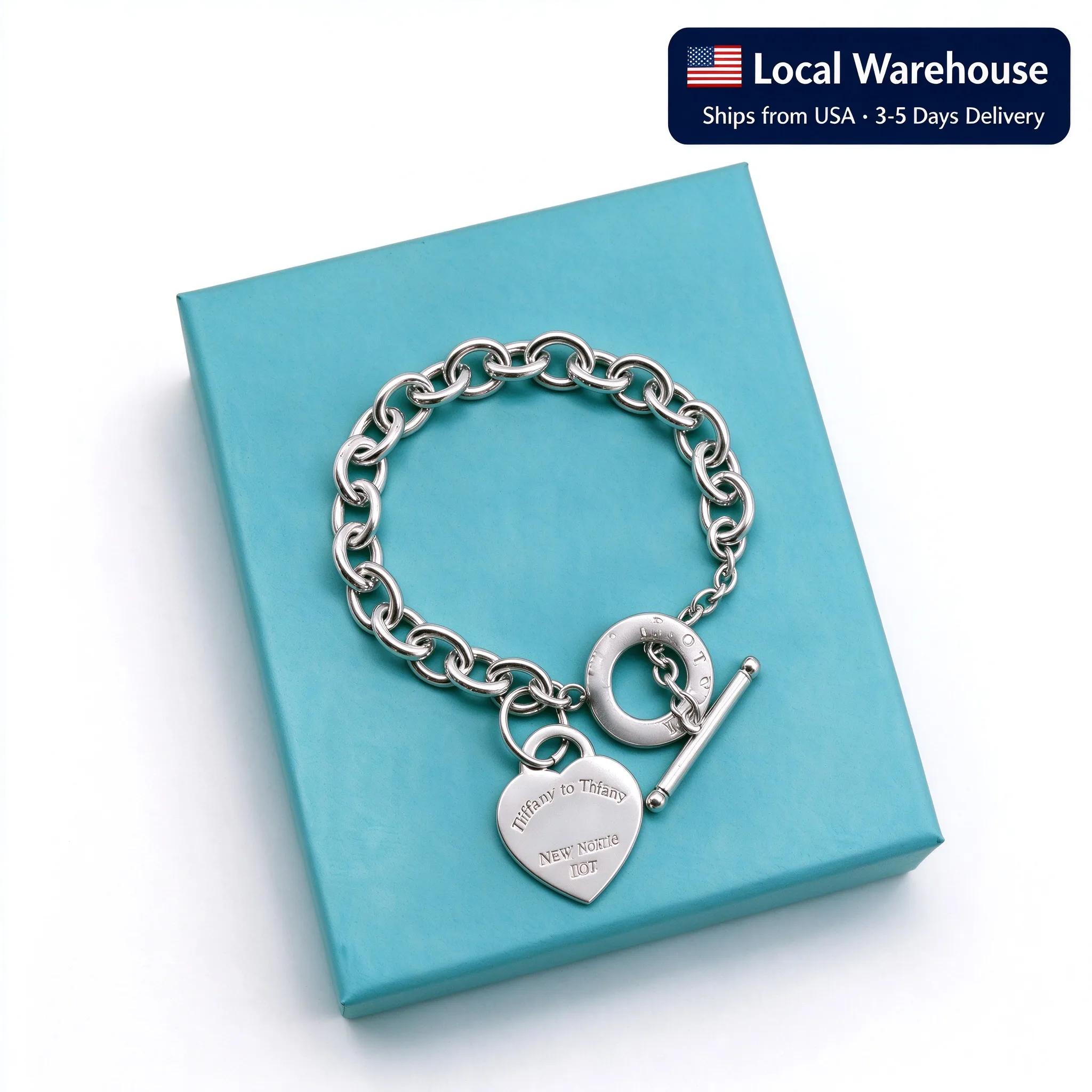Designer Bracelet Classic Blue Heart Charm Knot Twist Bowknot 925 Sterling Silver Blue Box Bangle Cuff Chain Women Gift Luxury
