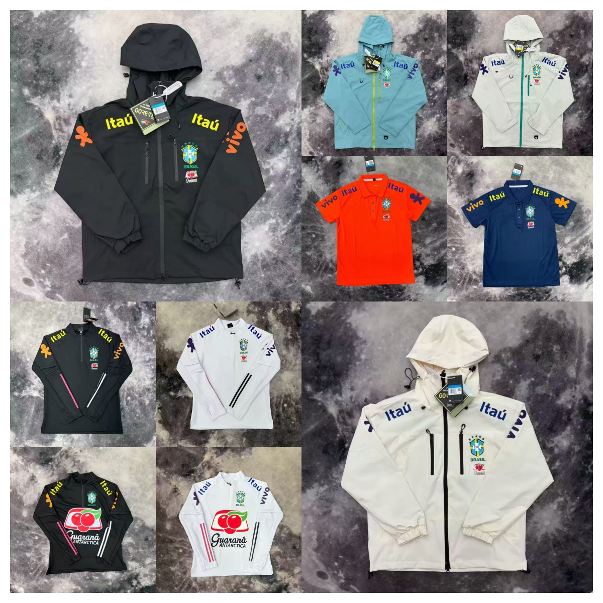 Men's Brazilian Jacket Designer Mens Jacket High-Quality Hooded Brazil National TeamTraining Jacket Men Veste Brazil Windbreaker Unisex Sports