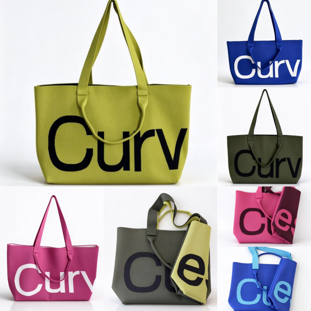Curved Single tote bag designer Shoulder Knitted canvas Large for Vacation Beach Letter-Printed Large-Capacity Travel Storage Bags Gym Yoga xb21