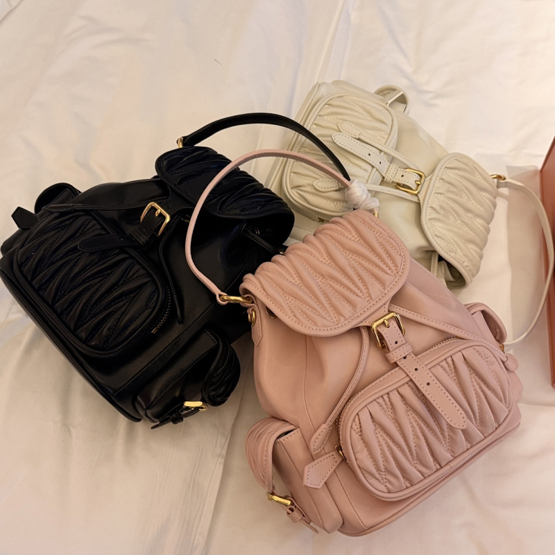 Free Shipping Luxury designer style soft leather Genuine sheepskin womens crossbody bag shoulder strap womens casual fashion handbag black pleated t