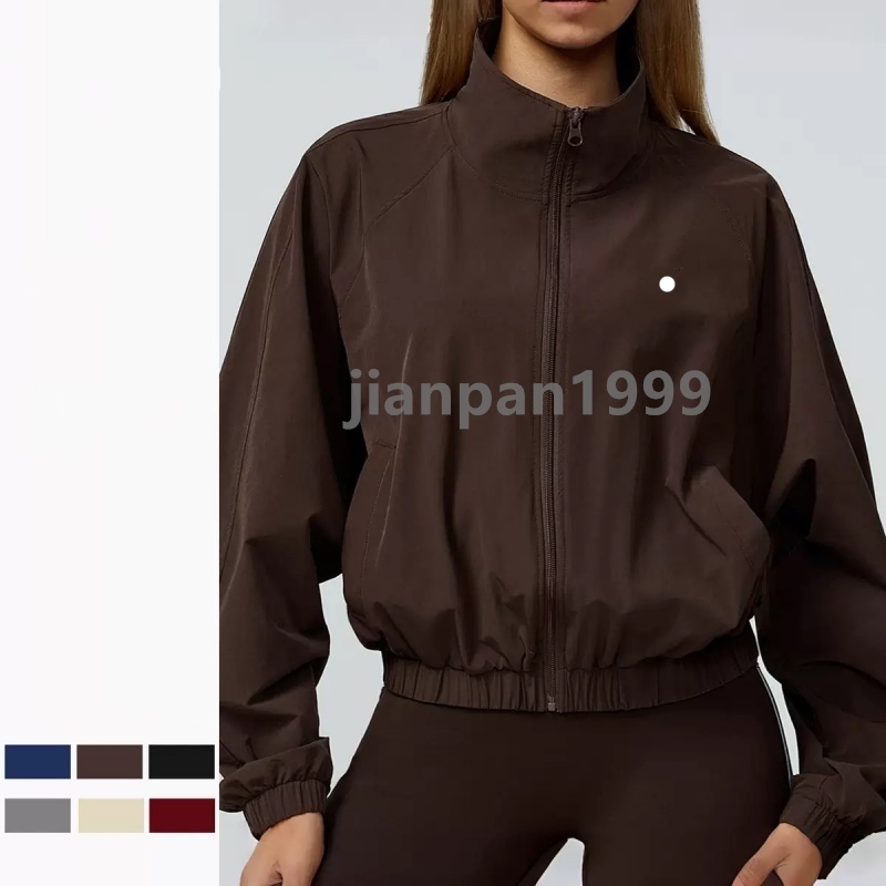 Womens autumn and winter quick-dry running sportswear yoga short jacket breathable yoga top