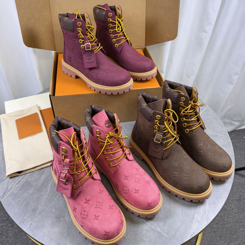 Top quality designer boots luxury fashion Men Women Street wear embossed short boots Pharrell 2026 FW Collection comfortable leather letter ankle bo