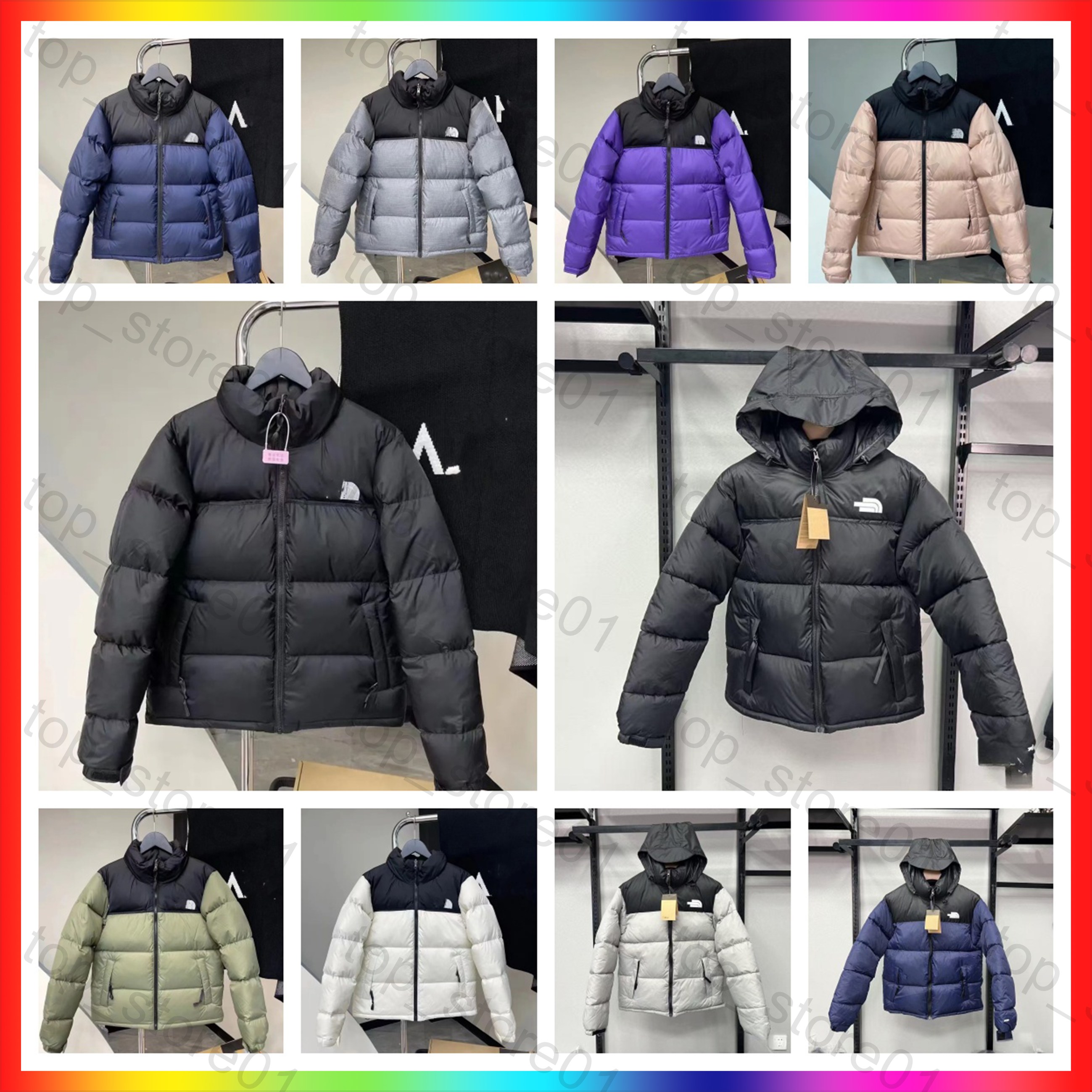 2026 Face jacket Men Jacket Designer Puffer Jacket Embroidered 700 Down Jackets Coats Peak Purple Unisex Unisex Long Sleeve Zipper 700 Fill-down War