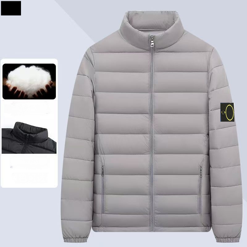 Jacket badge, high-quality solid color, simple function, cotton zipper top, stones patterned jacket, down jacket