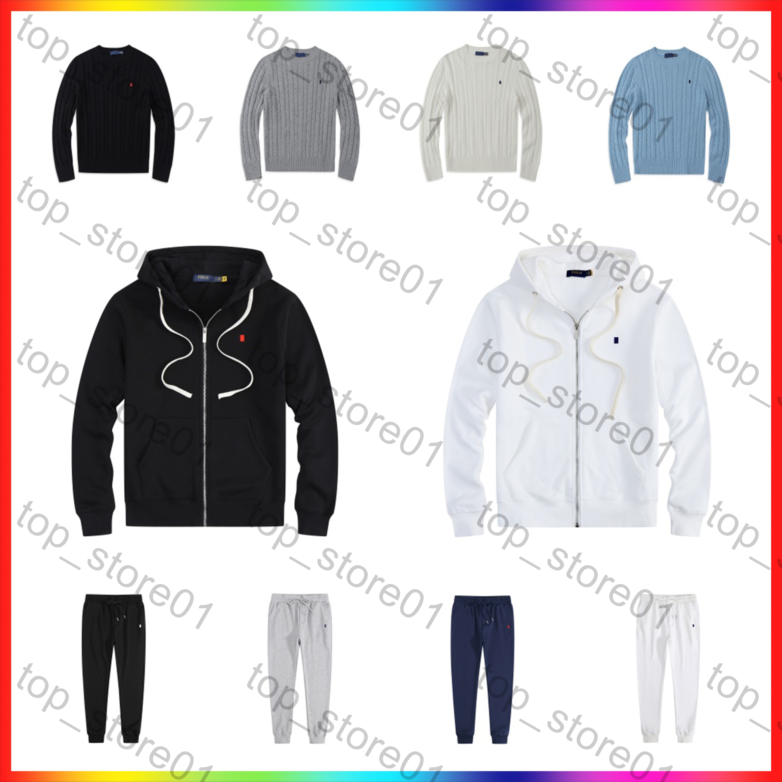2026 Designer hoodies Mens Polo Sweater Pullover Embroidered Small Horse Mens Sweater Outfit Knit Sweaters Sweatshirt Business Work Clothes Luxury P
