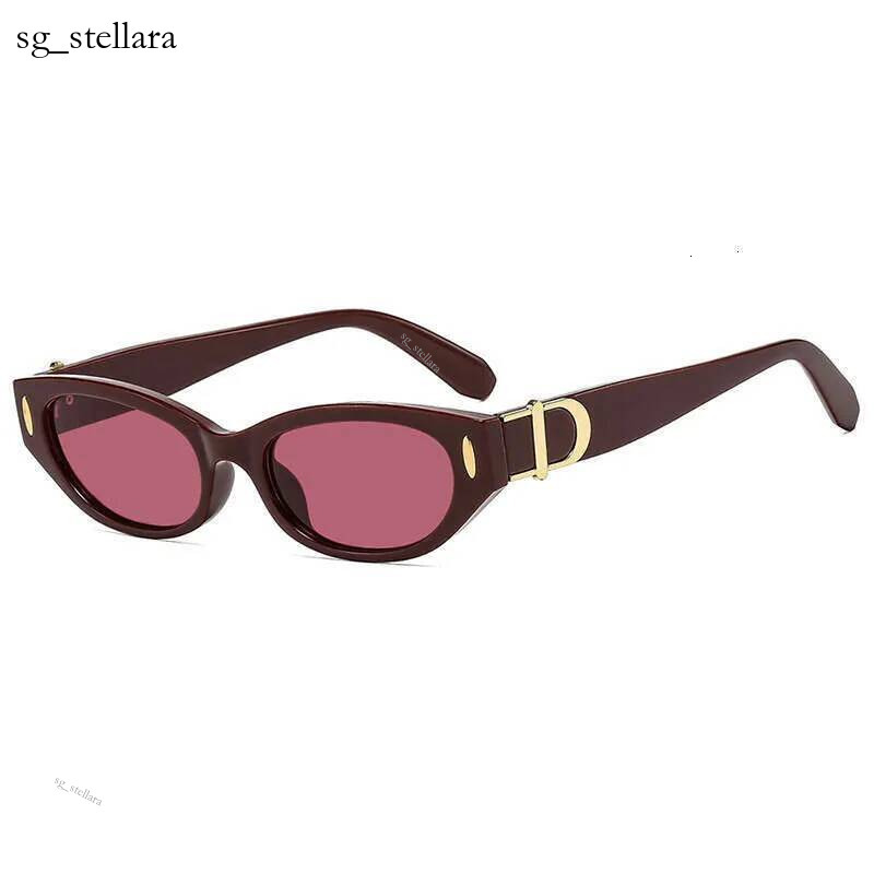 Luxury 2026 High End Daily Rivet Small Frame Cat Eye 2025 New Model European And American Street Style Women's Versatile Trendy Fashion Sunglas
