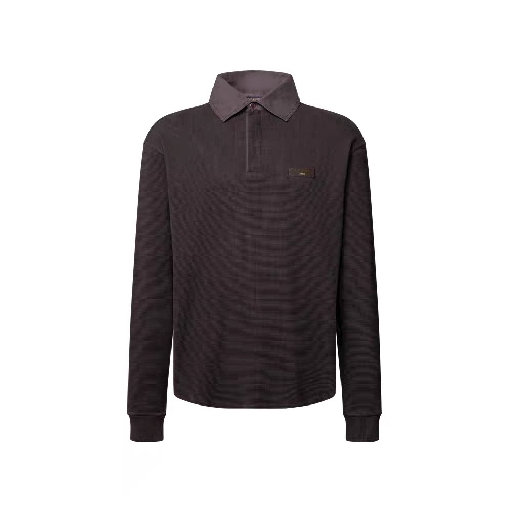 Designer Clothes Polo Shirt Mens Top Turn-down Collar Short Sleeve Block Knit Polo Shirt Trendy Tee Monogram pattern cotton long sleeved polo shirt