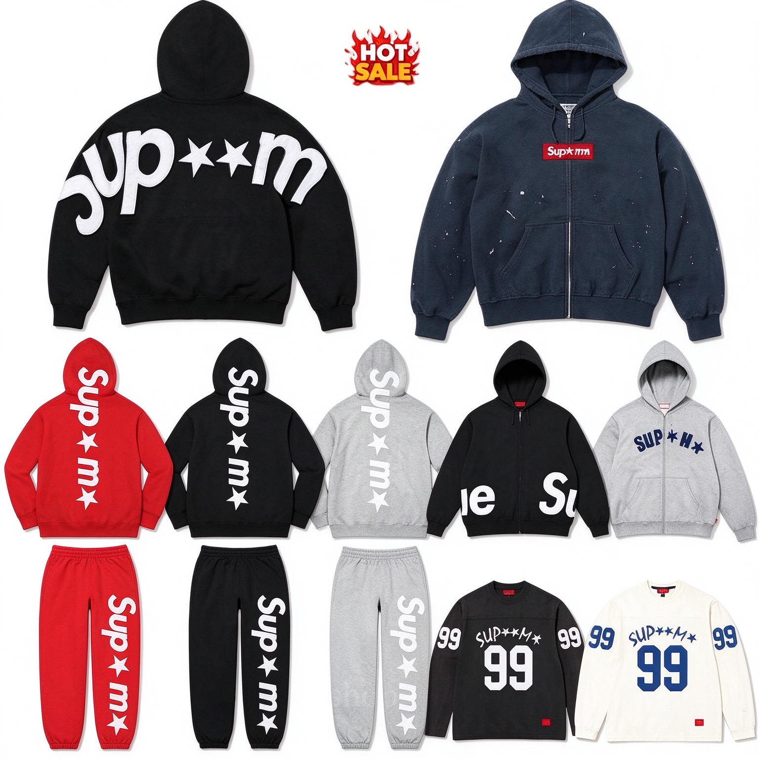 Designer hoodie mens jacket letter sup embroidery reme hooded zip up sweater brand letter embroidery mens cotton loose womens tee tops casual short
