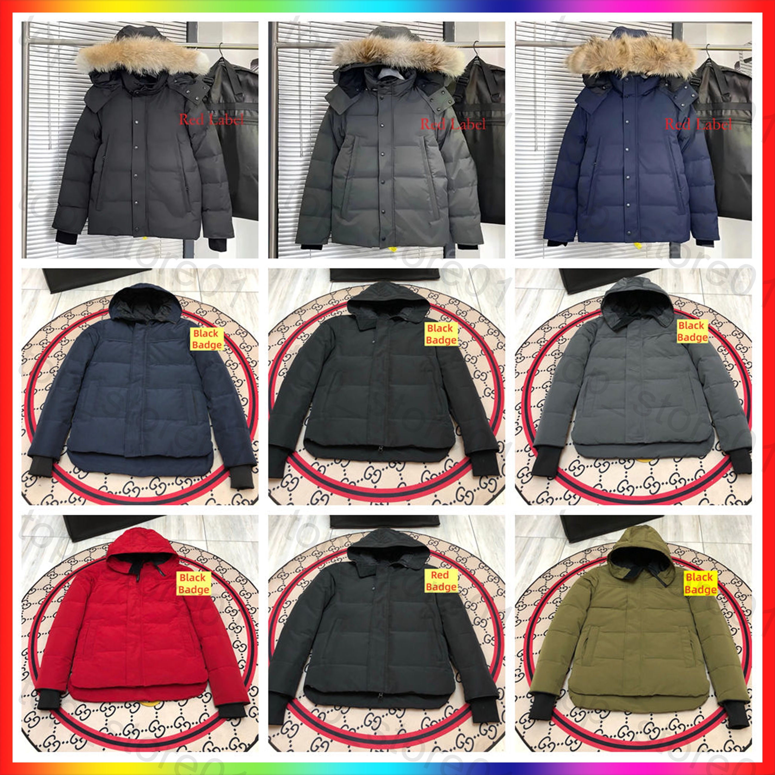 26ss Designer Winter Down jacket Mens down jacket Parka Thick Warm Wolf fur collar Removable puffer Jacket Outdoor windproof Coat High Quality Badge