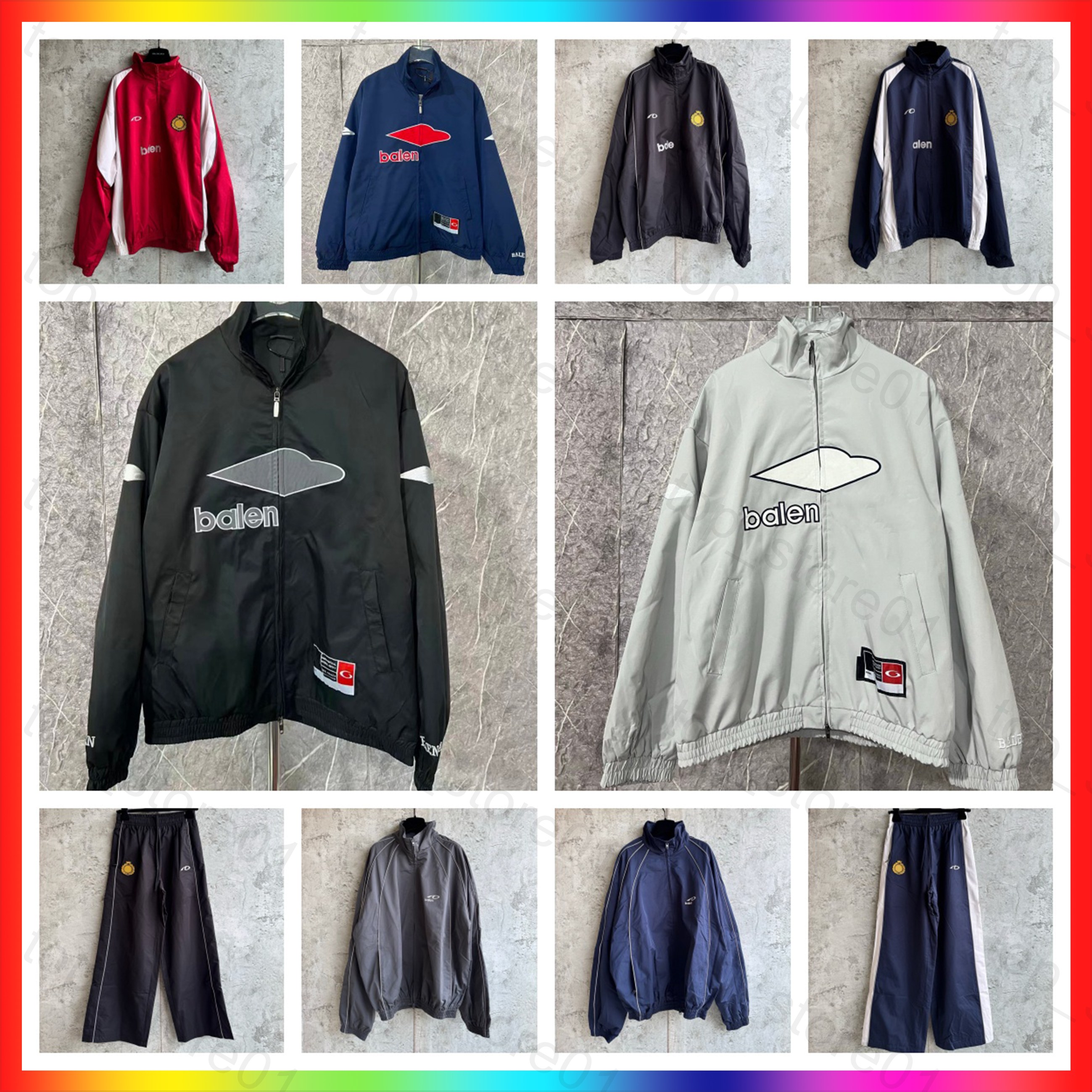 5A 2026 New designer hoodie Quick Drying Zipper Jacket Embroidered Patterns Retro Racing Jacket Fashion mens windbreaker hoodie Drawstring Pants Run