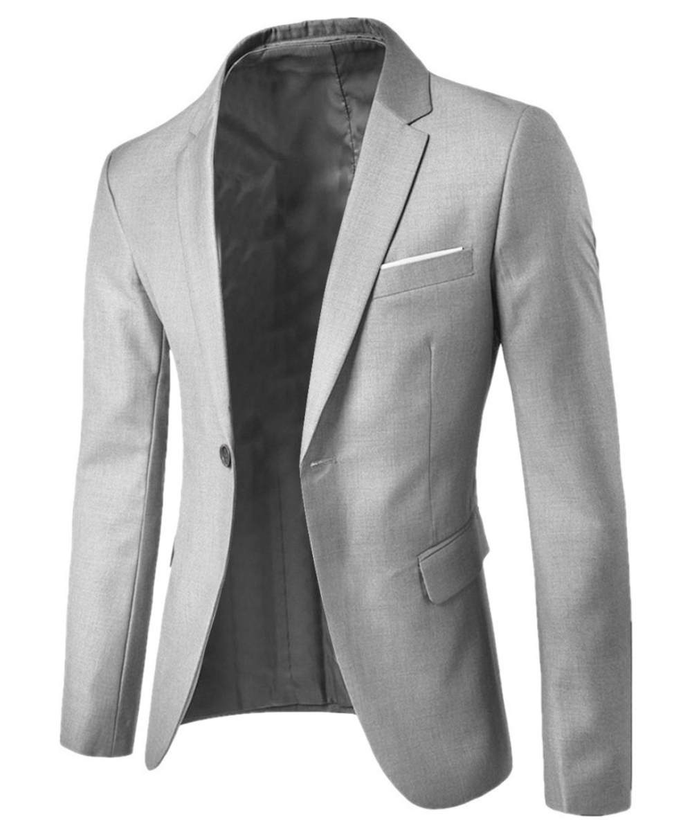 (587) New Men's Solid-Color Casual Blazer for Autumn
