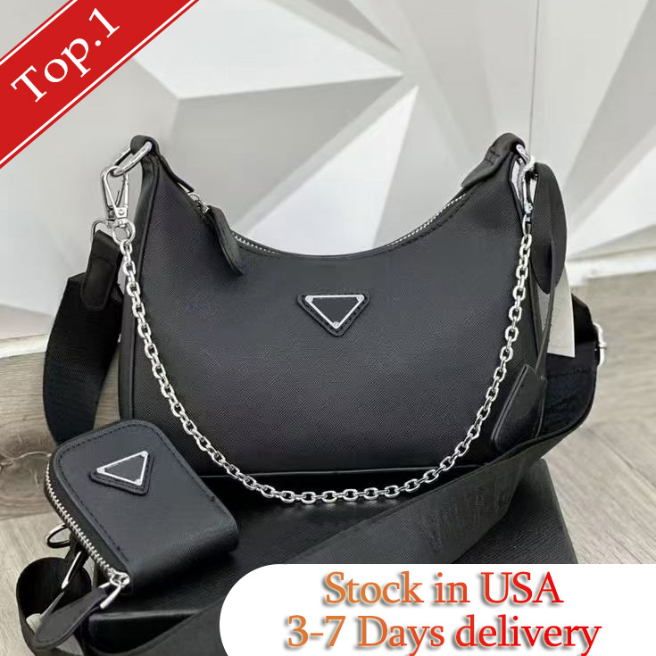 10A Top Designer Bag Shoulder bag 2005 Crossbody bag Luxury bag Fashion Simple 2000 HoBo & 2005 Wallet Women's Classic Triplein One Nylon Under