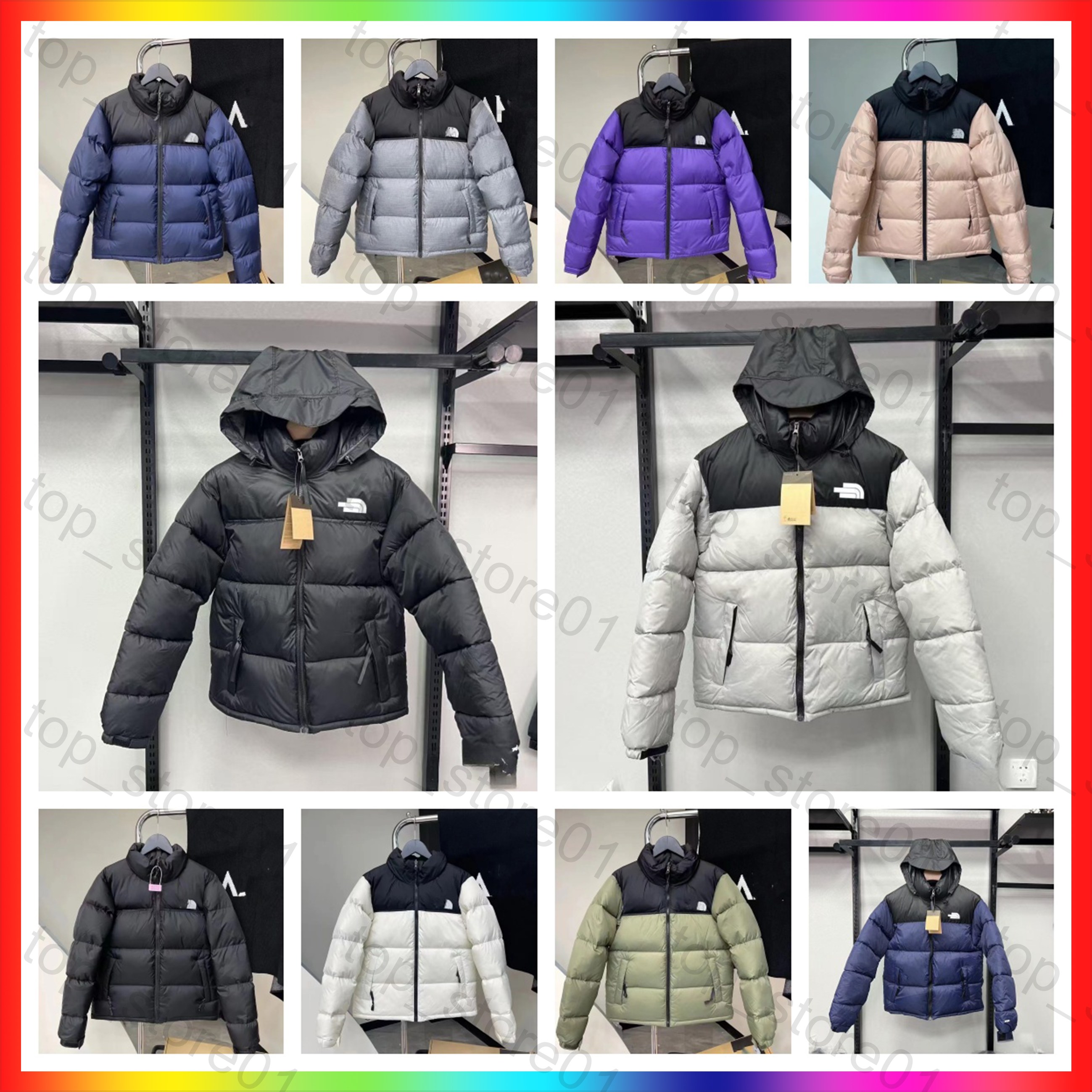 2026 Face jacket Men Jacket Designer Puffer Jacket Embroidered 700 Down Jackets Coats Peak Purple Unisex Unisex Long Sleeve Zipper 700 Fill-down War