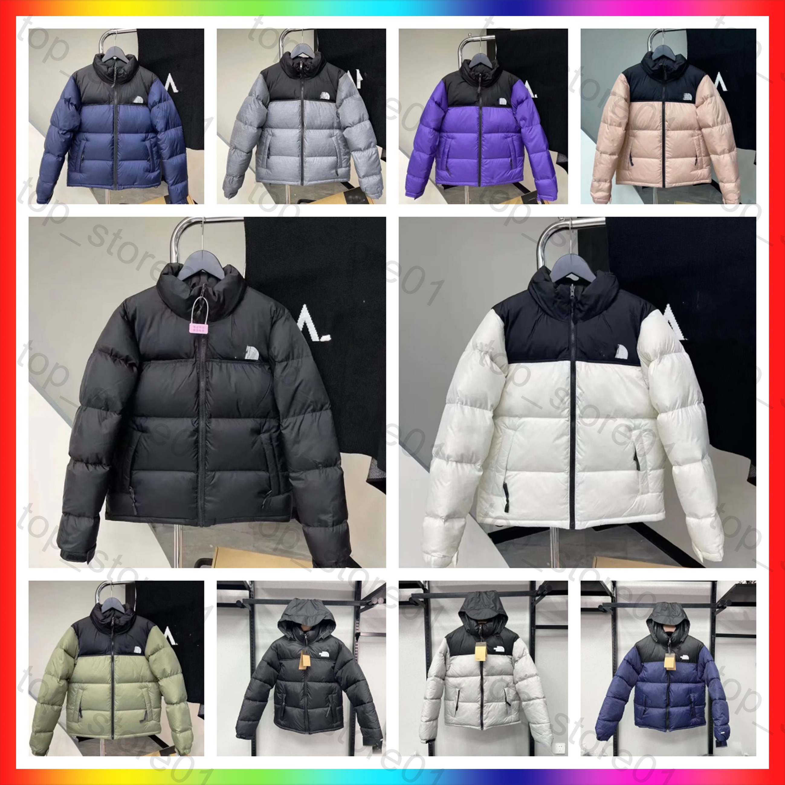 2026 Face jacket Men Jacket Designer Puffer Jacket Embroidered 700 Down Jackets Coats Peak Purple Unisex Unisex Long Sleeve Zipper 700 Fill-down War