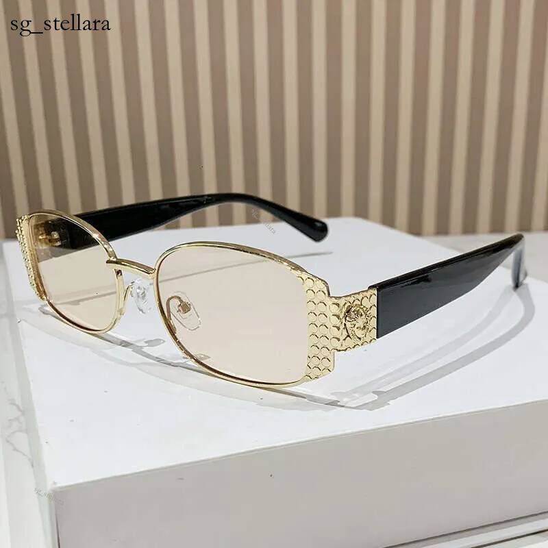 Luxury 2026 Fashion Daily European And American Retro Oval Metal Frame Cat Eye Sunglasses For Women High End 2025 New Model UV Protection Trendy