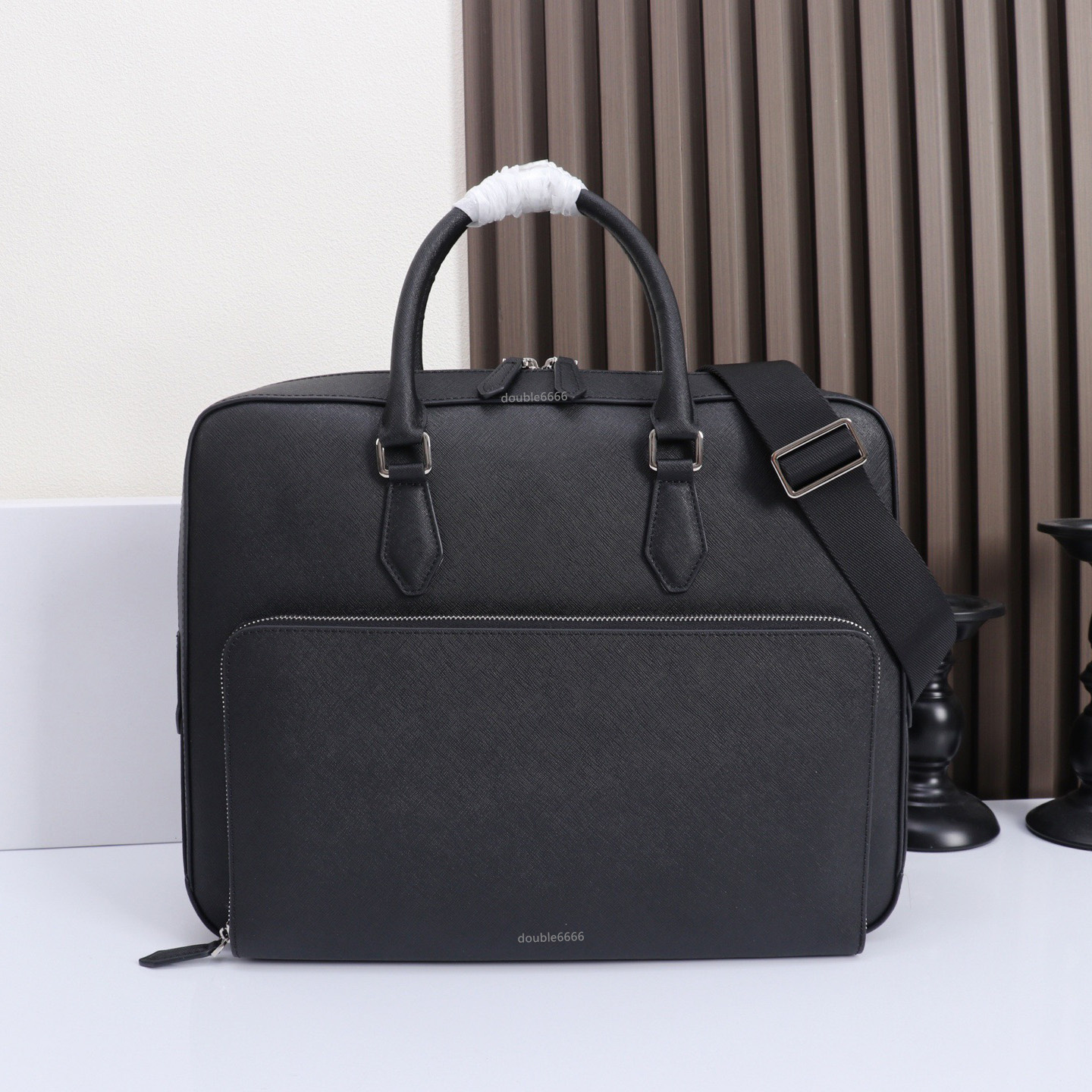 Top Quality Designer Men's Cross Grain cowhide Briefcase Business Genuine Leather Messenger Bag Travel Bag Fashion Commuter Document Bag attach
