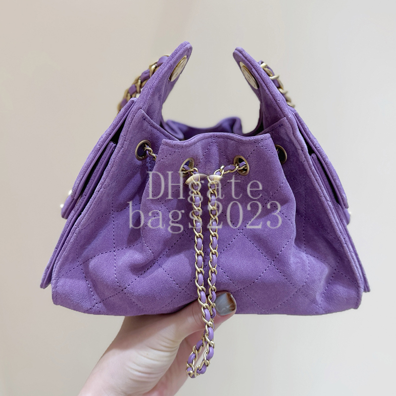 Mini Handbag 22CM Master Quality Luxury Designer Hobo Bag Suede Calfskin Shoulder Bag Evening Chain Bag With Gift Box X004G