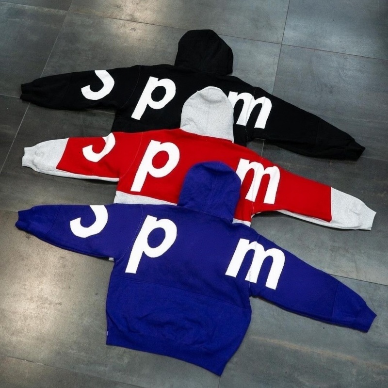 Suprememlys Hoodie Men's designer American street brand letter long sleeve hoodies pants pure cotton plus sweat absorbing Y2K hip hop fashion h