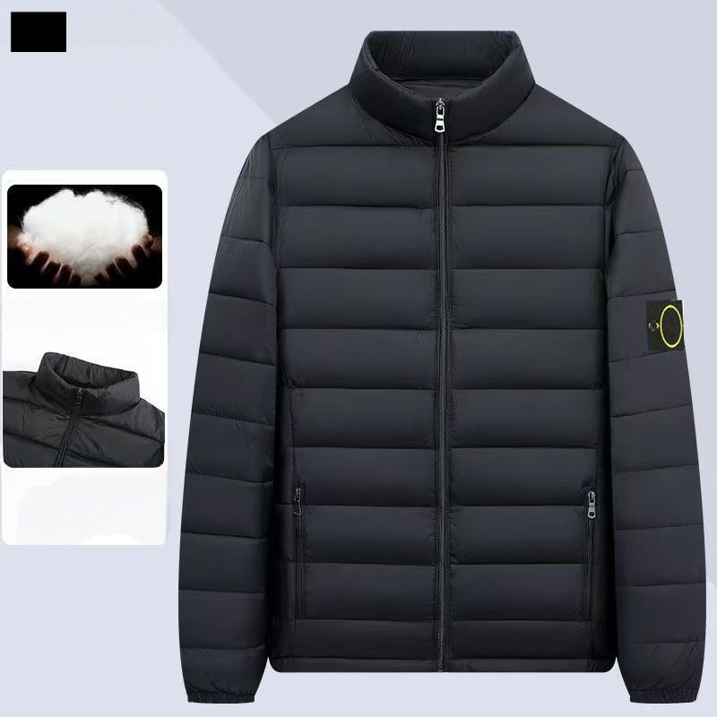 Jacket Badge High Quality Solid Color Function Simple Cotton Zipper Top Stones Pattern Jacket