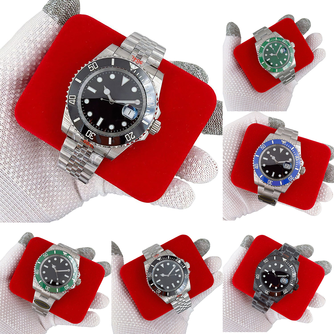 Montres-bracelets automatiques pour hommes de qualité supérieure Montre noire saphir Lunette en céramique en acier inoxydable 41mm Montres mécani
