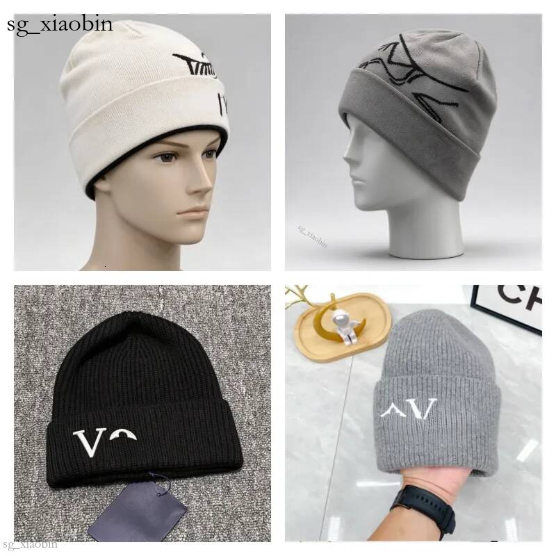 Women Men Classic designer wool luxury cashmere hat embroidered ancient bird pattern street fashion brand arc beanie autumn and winter warm ski h