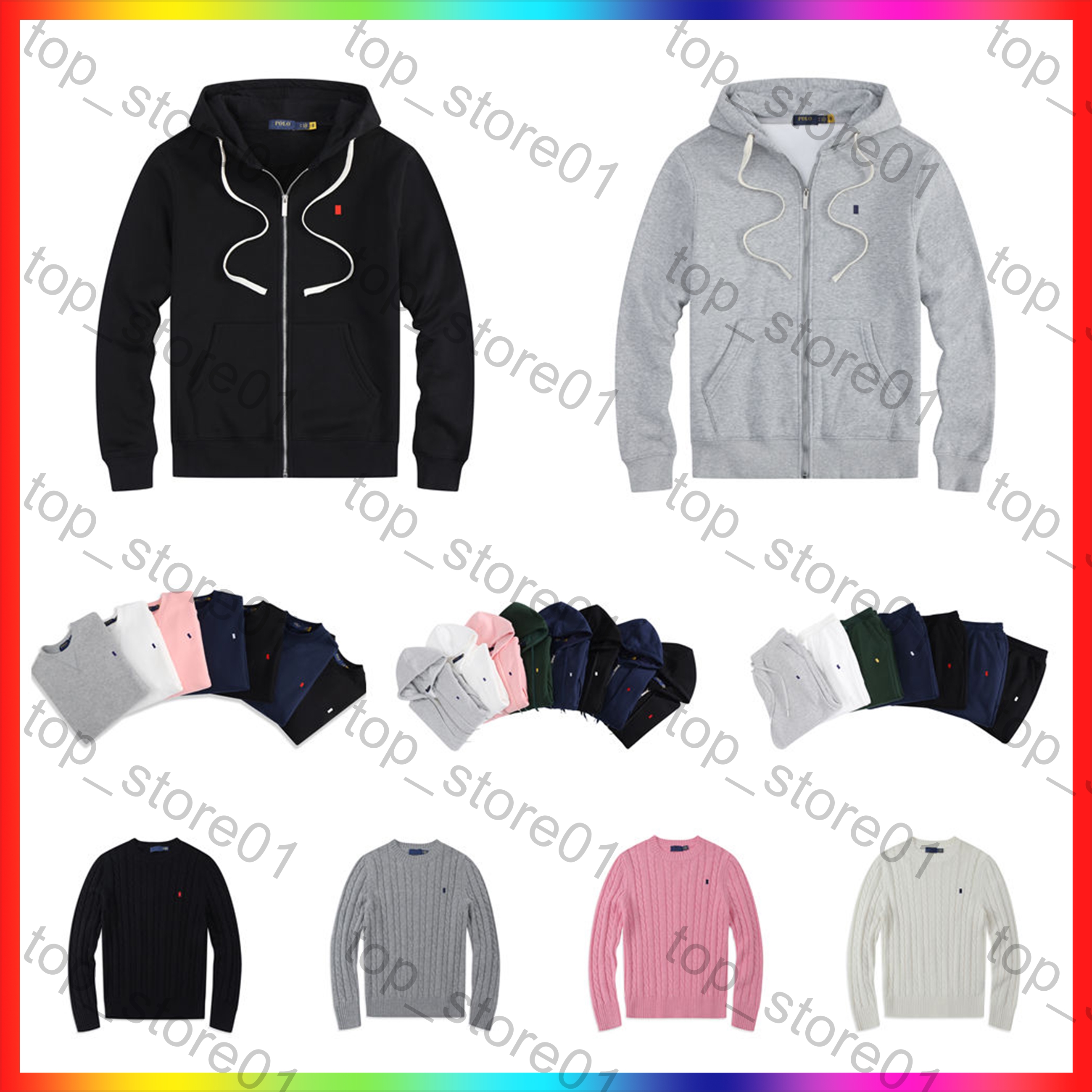 2026 Designer hoodies Mens Polo Sweater Pullover Embroidered Small Horse Mens Sweater Outfit Knit Sweaters Sweatshirt Business Work Clothes Luxury P