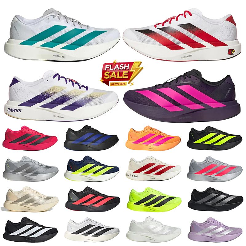 Designer-Schuhe Adidas Adizero Evo Sl W Straßenlaufschuhe Herren Damen Atmungsaktive Lightstrike Pro Cushion Sneakers Rutschfeste Gummi-Außensohle T