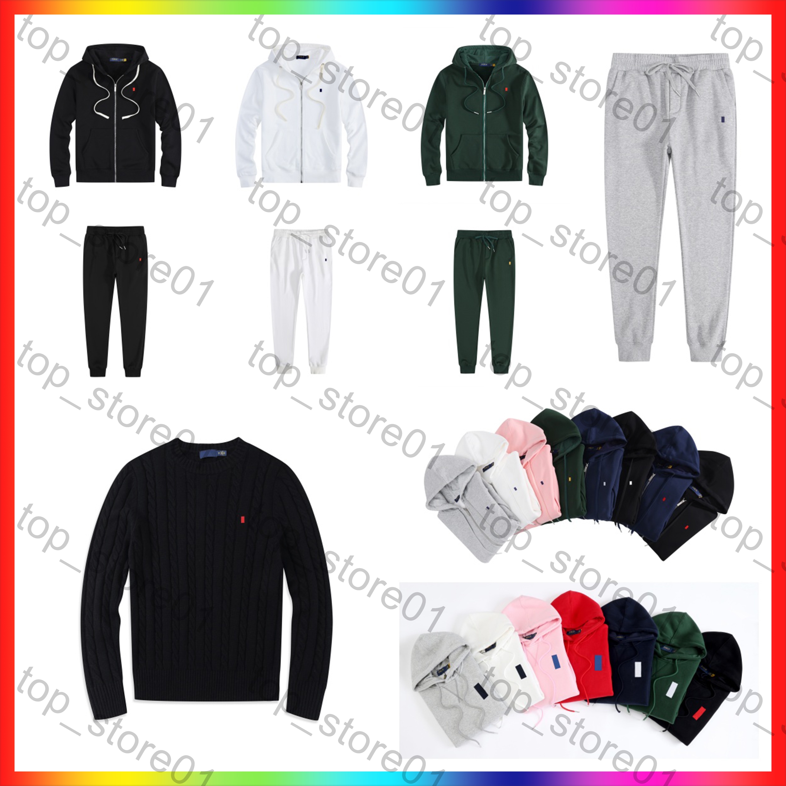 2026 Designer hoodies Mens Polo Sweater Pullover Embroidered Small Horse Mens Sweater Outfit Knit Sweaters Sweatshirt Business Work Clothes Luxury P