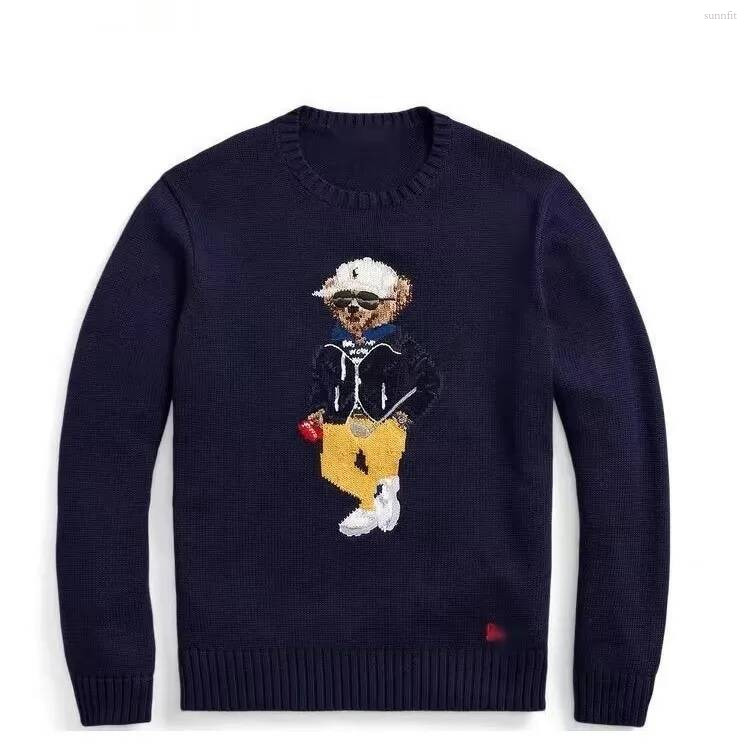 York Women's knitting polo sweater New Flag of the United States sweater 2023 winter fashion comfortable cotton pullover Laurrensly 736