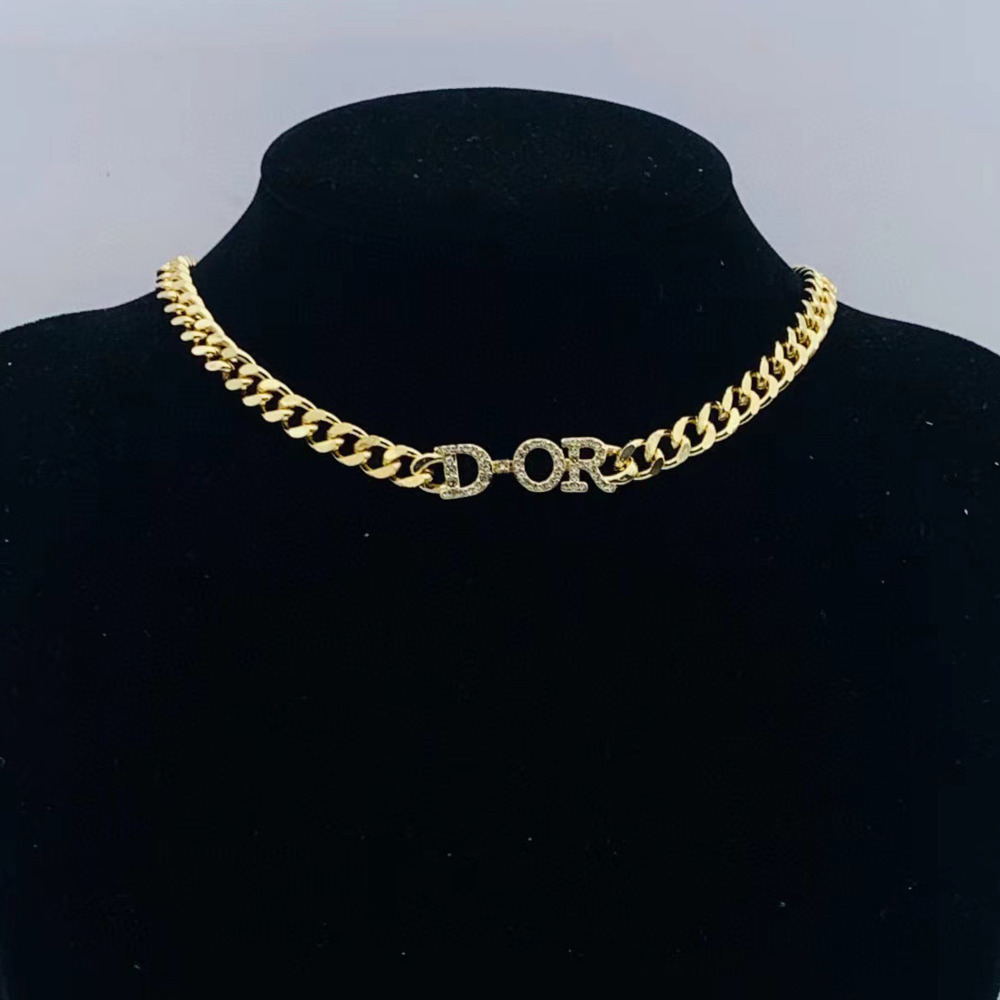 Pendant Necklaces Gold Color Luxury Designer Necklace Bracelet Classic Letter Pendant Necklace Thick Chain Brass Fashion Set For Women Girls gift AA