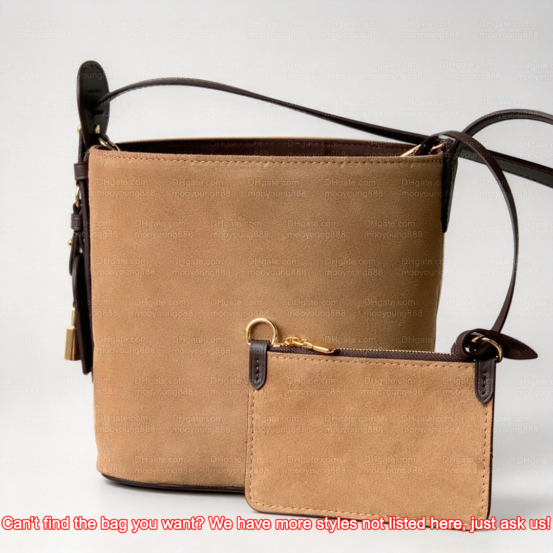 12A Upgrade Mirror Quality Designer Suede Bucket Bags for Women Luxury All In BB Handbags Embossed Leather Shoulder Bag Beige Trench Crossbody Purse