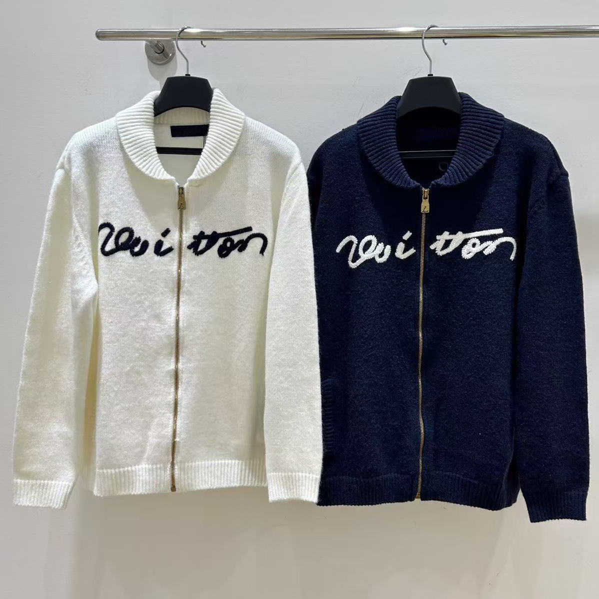 High quality designer men's sweater with letter embroidery jacquard wool knitting pullover sweater, fashionable multi-purpose loose fit sweatsh