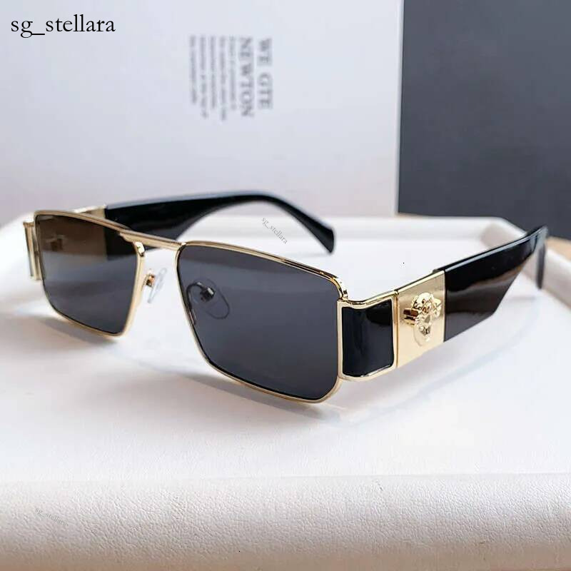 Luxury Brand Designer New Small Frame Square For Women Retro Trendy Personalized Head Shaped Fashion Unisex Sunglasses Cross Border Hot