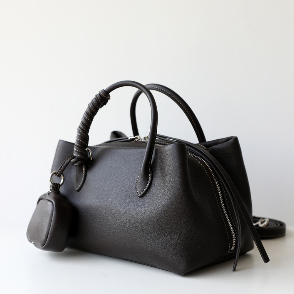 Luxury Vintage Designer Bag New Lazy Style Top Layer Cowhide Dumpling Minimalist Genuine Multi Compartment Shoulder Bag High End Soft Leather SENYY