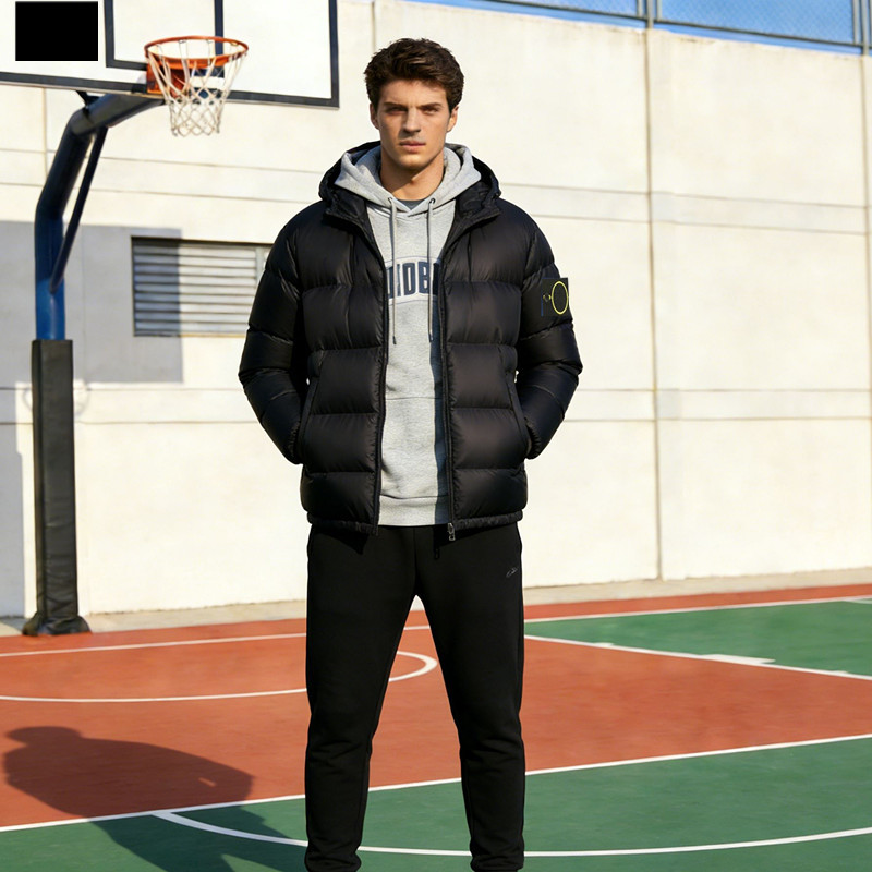 Jacket badge, high-quality solid color, simple function, cotton zipper top, down jacket