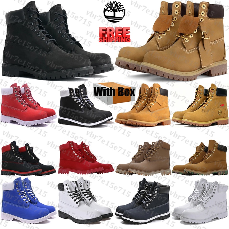 Free Shipping With Box Designer tims cowboy boots martin booties boot Shoes for mens womens winter Autumn bottes botte sneakers over the knee snow h