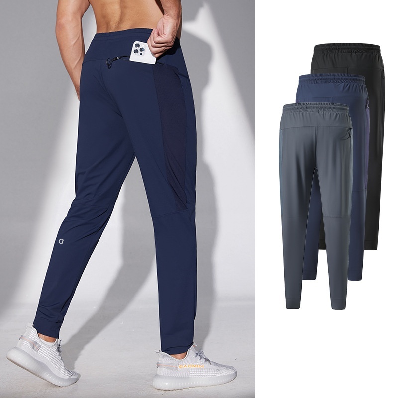 A3177 Men's Quick-drying Yoga Pants Large Size Sport Pants Thin Air-conditioned Pants Casual Running Training Fitness Pants