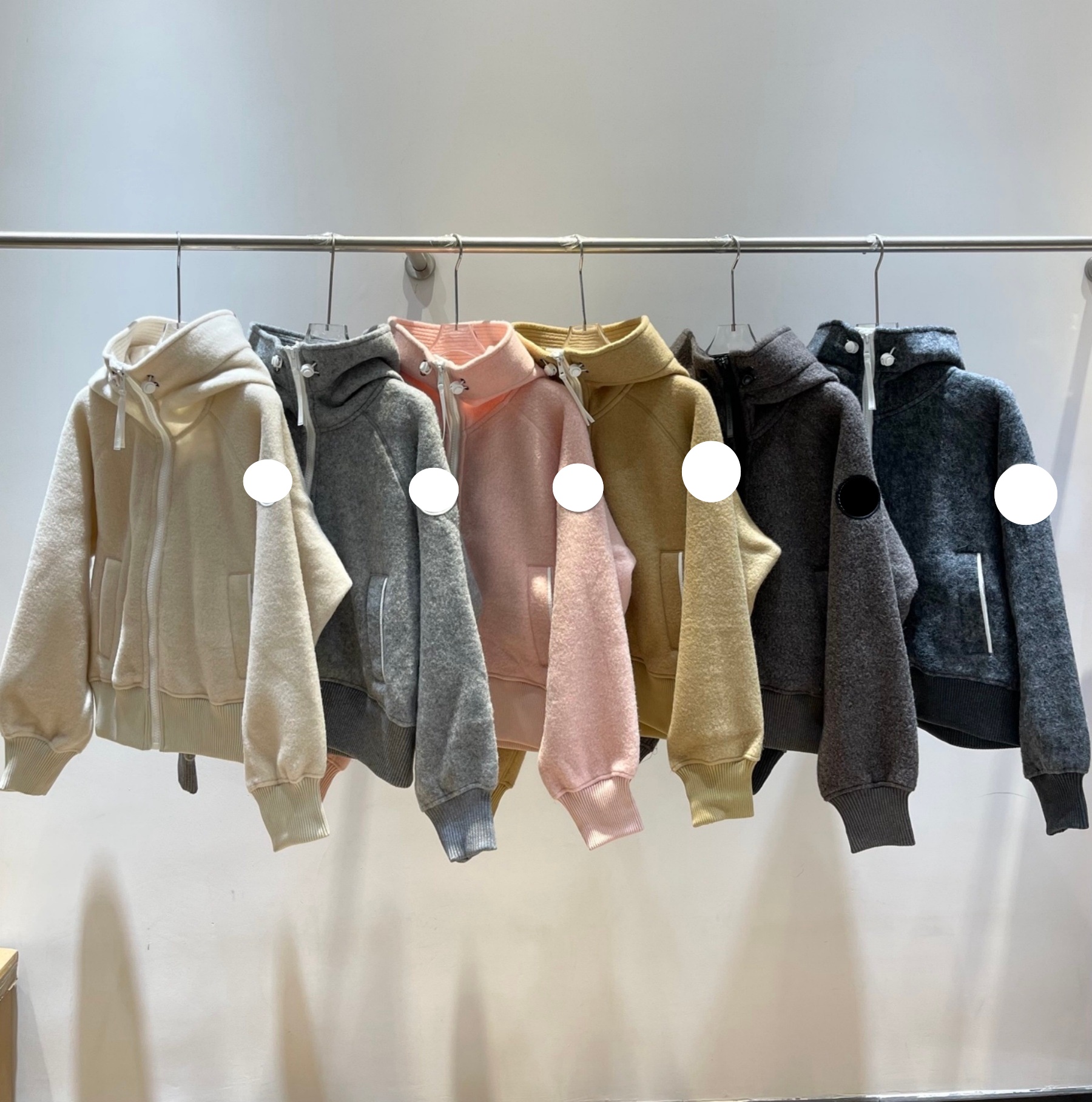 jacket women New jackets womens Arm Badge Wool Double-sided Fleece Letter Zip Hooded Jacket Unisex