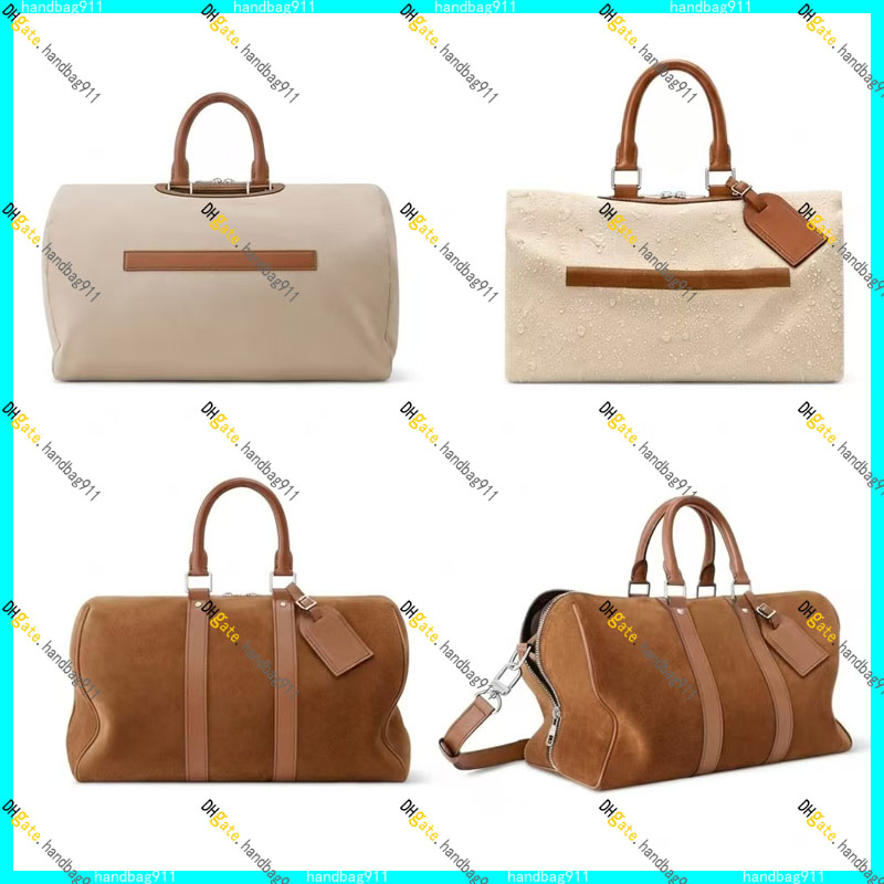 Designer Travel Bag Waterproof Bag Keepall 35cm Brown Suede Cowhide Leather Crossbody Shoulder Bag Fashion Luxury Totes Handbag 10A TOP Quality Purs