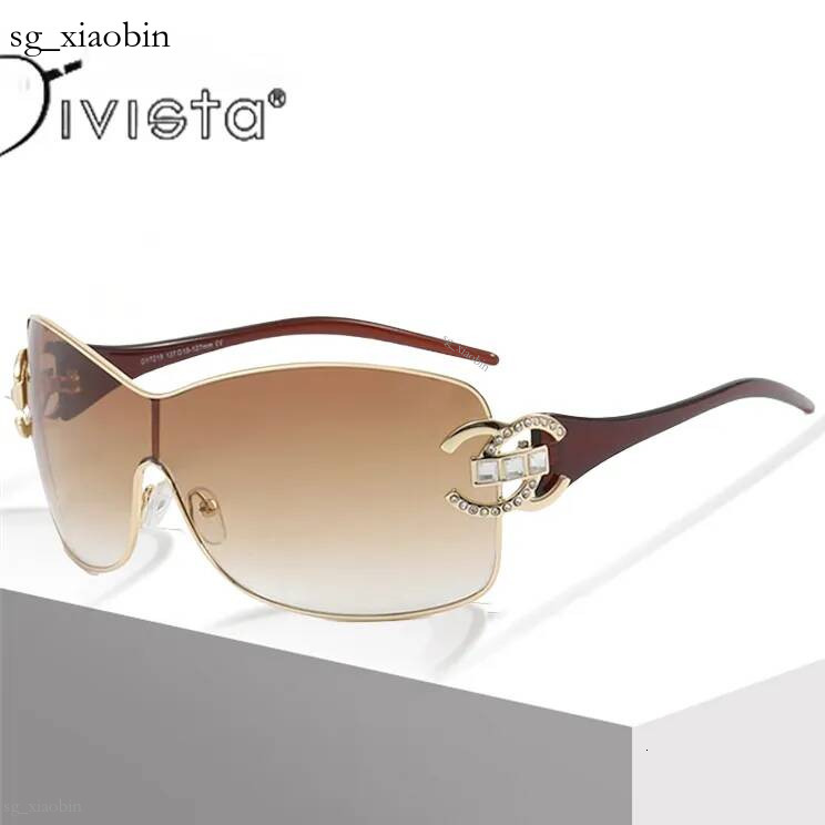 Oversized Rimless 2000S Sunglasses Gradient Sun Glasses Rectangle Cutting Lens Ladies big Square Y2K Style Women Eyewear S82 7219 IVISTA Hot