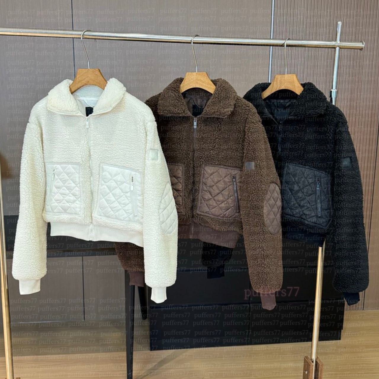 Designer Womens Yoga Lamb Wool Hair Jackets Navy Fleece Zipper Thick Winter Coat Cotton Crop Tops Hoodie Clothes Clubhouse Jacket Sports Sets Blue C