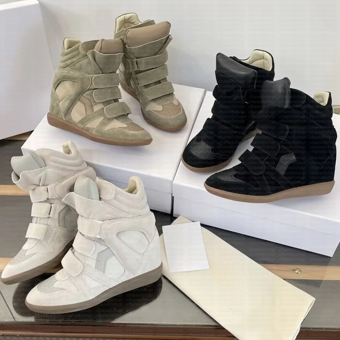 Deisgner Brand Hot Sale-black Bekett Boots Genuine Leather Winter Boots Leather-trimmed Suede Wedge Sneakers Fashion Show New Shoes Size 35-45 k8