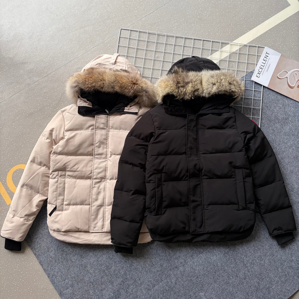 Men Puffer Jacket Down Jacket Coat Parka Jackets Goosecoat Winter Real Big Wolf Fur Women Wyndham Overcoat Clothing Winter Jacket Outerwear Parka Do