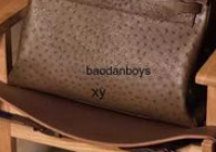 Designer ky40cm 50cm Tote Bag men and woman large Handbags Luxury Custom elephant grey ostrich skin gym bag Gold and silver buckle can be noted