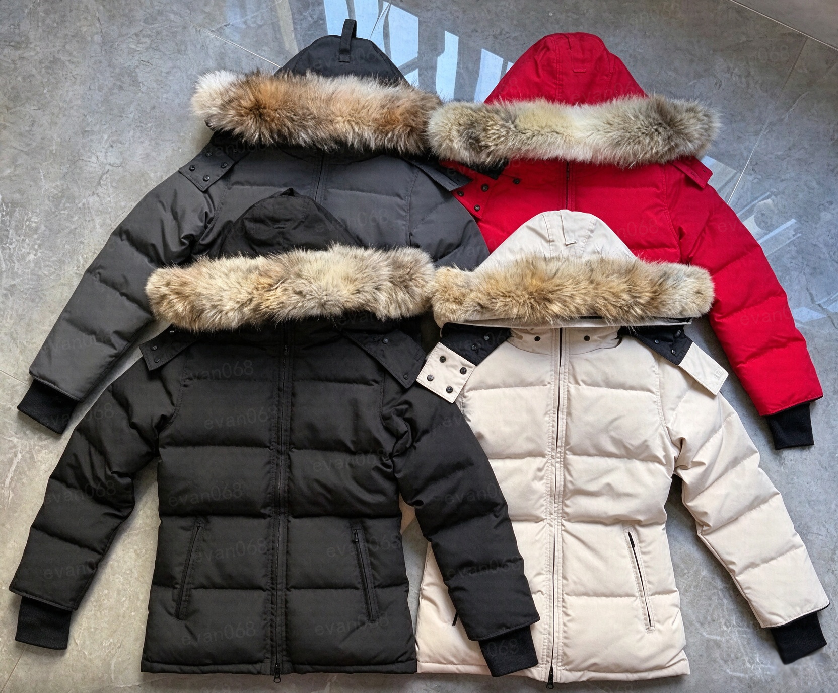 Designers Women Down Jacket Long Coat Large Pocket Fur Collar Thermal Top Female womens autumn winter Large Clothing Coats Doudoune Femme winter jac